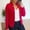 Red, variant on Women's Open Front Coat Office Work Business Jackets for Women Casual Lightweight Fall Cropped Suit Blazer Collarless Jackets Shrug Sweaters