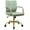 Green, variant on CLATINA Leather Home Office Desk Chairs, Swivel Mid-Back Computer Chair with Golden Legs and Arms, Comfy Upholstered Task Chair with Wheels, Brown