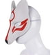 thumbnail image 3 of Máscara de zorro japonesa Kabuki Kitsune para hombres, mujeres y niños, accesorio para disfraz de Halloween, blanco y rojo, tamaño mediano, 3 of 4