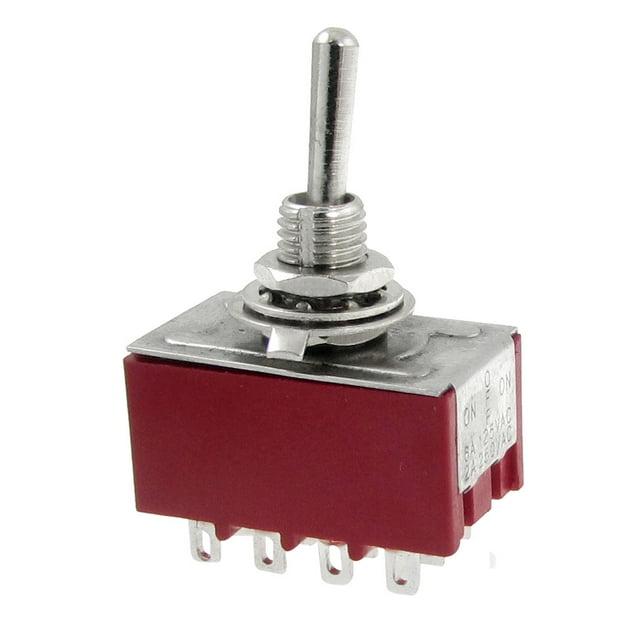 CA 250V 2A 125V 6A ENCENDIDO / APAGADO / ENCENDIDO Interruptor de palanca 4PDT de 3 lugares
