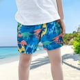 thumbnail image 4 of Boys Shorts Summer Casual Style Floral Print Hawaii Holiday Beach Short Pants Boys Swim Trunks Sky Blue 2 Years-3 Years, 4 of 5