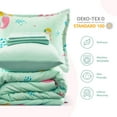 thumbnail image 2 of Sleep Zone Kids Twin Bedding Comforter Set - Super Cute & Soft Kids Bedding 5 Pieces Set with Comforter, Sheet, Pillowcase & Sham (Mermaid Princess), 2 of 9
