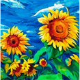 thumbnail image 3 of CafePress - Sunflowers Painting Baseball Jersey - Kids Cotton Baseball Jersey, 3/4 Sleeve Shirt, 3 of 4