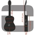thumbnail image 6 of Crossrock Hard Case for 30 inches Baritone Ukulele, Deluxe Vinyl Exterior, 6 of 6