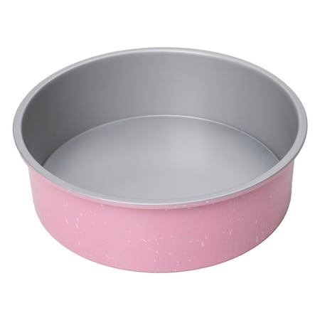 

Grofry Removable Base Cake Mold Non Stick Round Mousse Baking Rings Heat-Resistant Cake Mold for Home Pink
