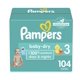 thumbnail image 1 of Pañales Pampers Baby Dry, tamaño 3, 104 unidades, absorbentes, 1 of 8
