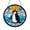 Acrylic 3.5 Inch, variant on Arctic Penguin Stained Glass Suncatcher Window Hanging, Winter Snowflake Art Glass Panel, Colorful Penguin in Snowy Landscape Design Decorative Window Ornament for Home Decor Gift