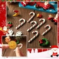 thumbnail image 3 of Scheam 60 Pcs Christmas Candy Canes 1.2 inch Mini Fake Candy Ornaments Polymer Clay Cane Crafts for Xmas Tree Hanging Home Holiday Decorations (Red Green), 3 of 7