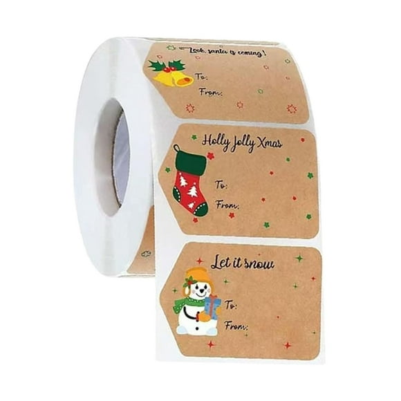 Lipstore 500 Pieces Christmas Stickers Xmas Stickers Decor DIY Crafts Adults Decals Paper B