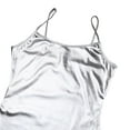 thumbnail image 7 of YONGHS Women's Shiny Metallic PVC Leather Camisole Spaghetti Straps Rave Dance Vest Tank Top Clubwear Silver S, 7 of 7