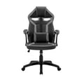 thumbnail image 2 of Aspect Adjustable Racing Gaming Chair in Black Faux Leather and Dark Grey Mesh with Lumbar Support Pillow, 2 of 5