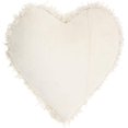thumbnail image 2 of HomeRoots 386388 Heart Shaped Cream Shag Accent Pillow, 2 of 3