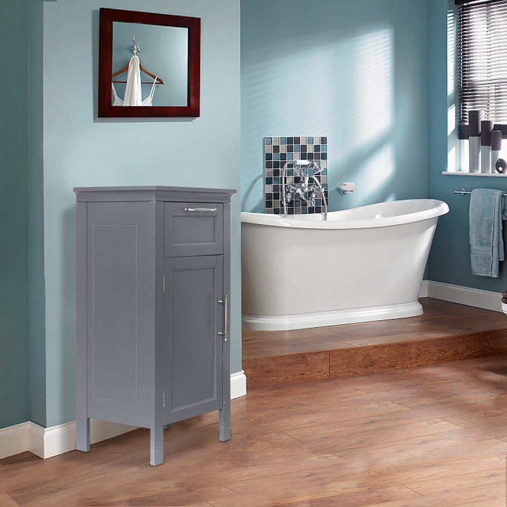 SalonMore Grey Wooden Bathroom Storage with Single Door,1
