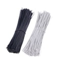thumbnail image 1 of 1000 bridas de alambre de hierro recubiertas de plástico de 0,45 mm para organizar cables en casa y oficina (estilo negro y blanco, 500 unidades), 1 of 5