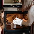 thumbnail image 3 of 1 set of Christmas Snowflake Pattern Heat Resistant Glove Kitchen Baking Glove Pot Holder Towel, 3 of 9