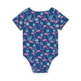 thumbnail image 2 of Daiia Plants And Flamingos Printed Unisex-Baby Short Sleeve Onesies Bodysuits Baby Climbing Clothes Soft and Comfortable Romper with Expandable Shoulder Design-3 Months, 2 of 8