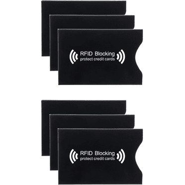 30pcs RFID Blocking Sleeves For Wallets Black Credit Card Protector Set