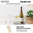 thumbnail image 2 of Bomba de Vacío para Vino WOTOR con 20 Tapones Reutilizables, 2 of 7