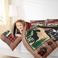 thumbnail image 4 of Homewish Woodland Animal Moose Full Size Comforter Sets,Rustic Farmhouse Cabin Bedding Comforter Set,Old Barn Door Bedding Sets For Boys Teens,Super Cozy Room Decor Reversible,3pcs, 4 of 8