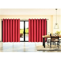 Room Darkening Blackout Curtains/Drapes K100 RED Panel Thermal Insulated Divider Room, Sliding Door Patio Extra Wide 1 Panel 100" X 84"
