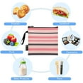 thumbnail image 5 of Haosy 3 Pack Reusable Ziploc Bags BPA Free Healthy Food Storage Bag Leakproof Sandwich Snack Freezer Bags Pink Black Striped, 5 of 7