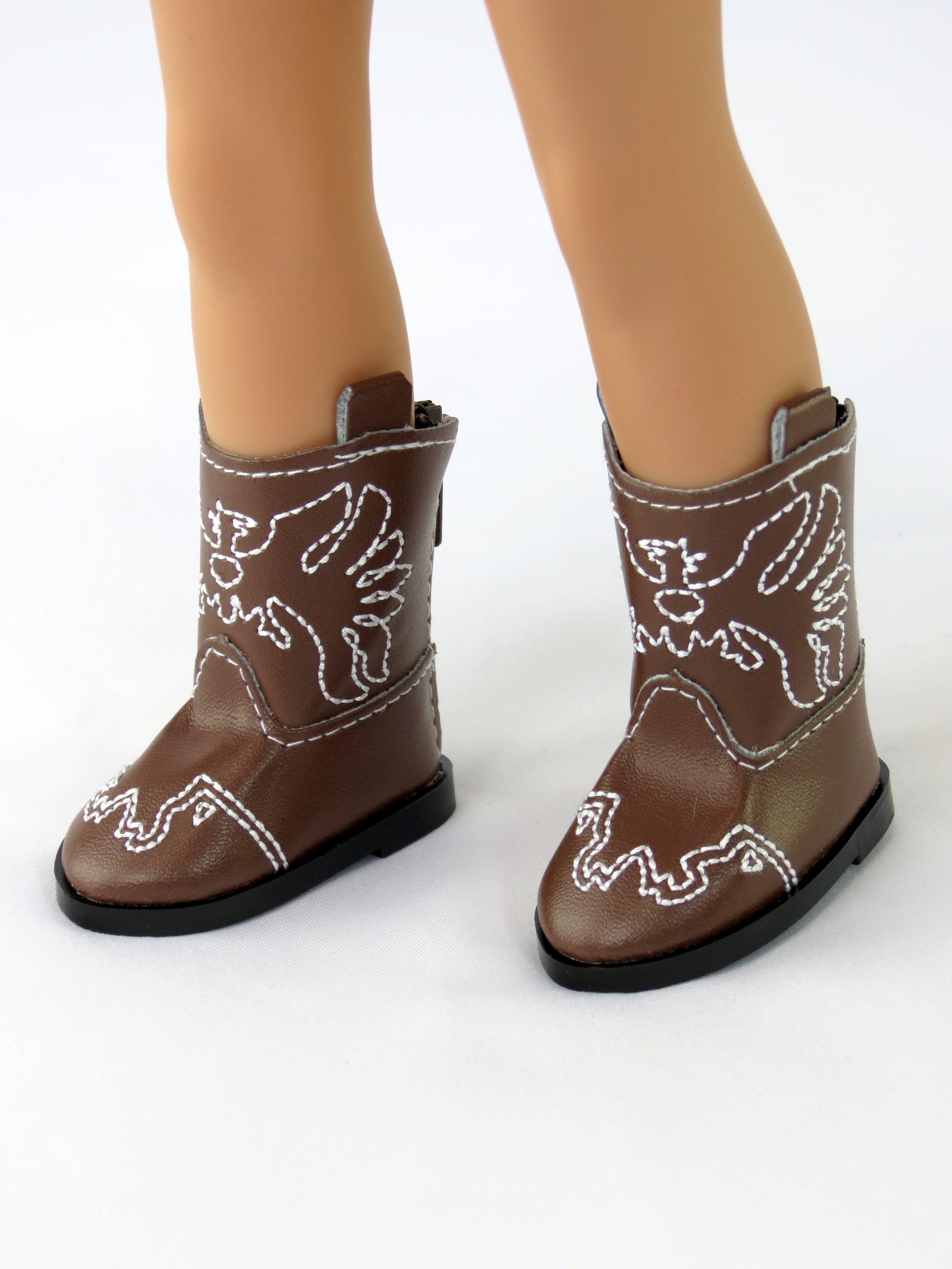 Handmade Fashion Shoes Brown Boots for 14'' AG American Doll  Wishers 