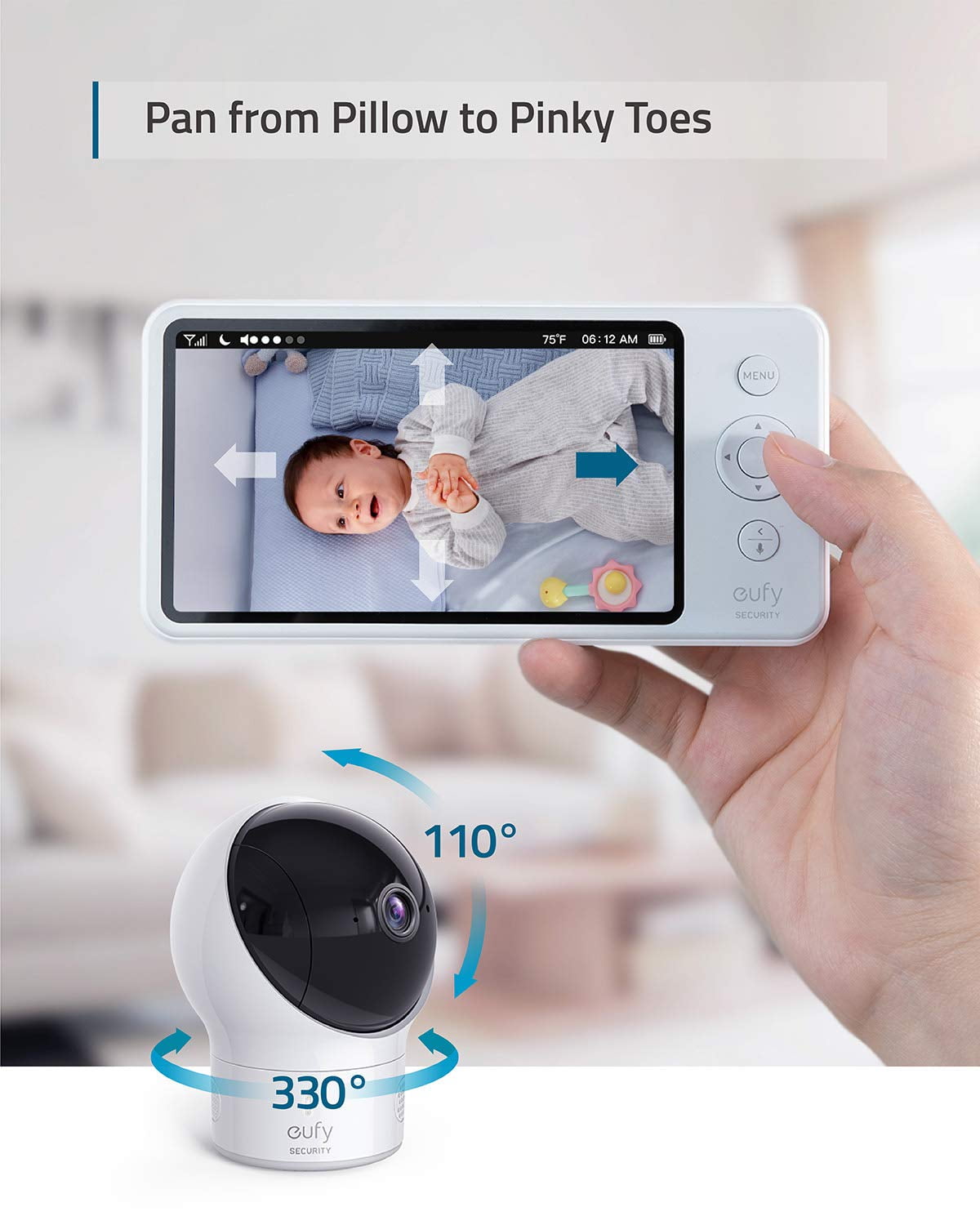 Anker eufy Security Spaceview Video Baby Monitor E110 with Camera