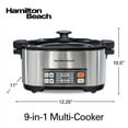 thumbnail image 6 of Hamilton Beach 9-in-1 Multicooker, 6 Quart Capacity, Slow Cooker, Sauté, Sear, Steam, Rice, Nonstick, Stainless Steel, 33065, 6 of 8