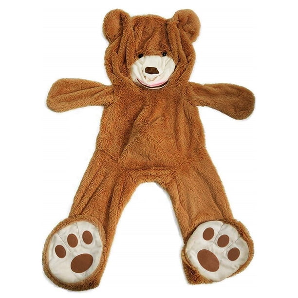 Oso de peluche gigante americano para niños, piel de oso gigante, suave, muñeca grande, abrigo sin relleno, regalo de cumpleaños del Día de San Valentín para niñasPurple skin100cm Fivean unisex