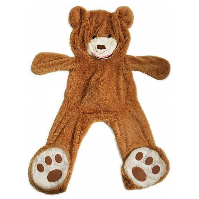 Oso de peluche gigante americano para niños, piel de oso gigante, suave, muñeca grande, abrigo sin relleno, regalo de cumpleaños del Día de San Valentín para niñasPurple skin100cm Fivean unisex