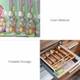 thumbnail image 6 of Placemats Set of 4, Easter Bunny Gnomes Woven Placemat, Linen Place Mats for Kitchen/Dining Tables, Spring Easter Eggs Floral Colorful Wood Washable Table Mats for Party, 6 of 8