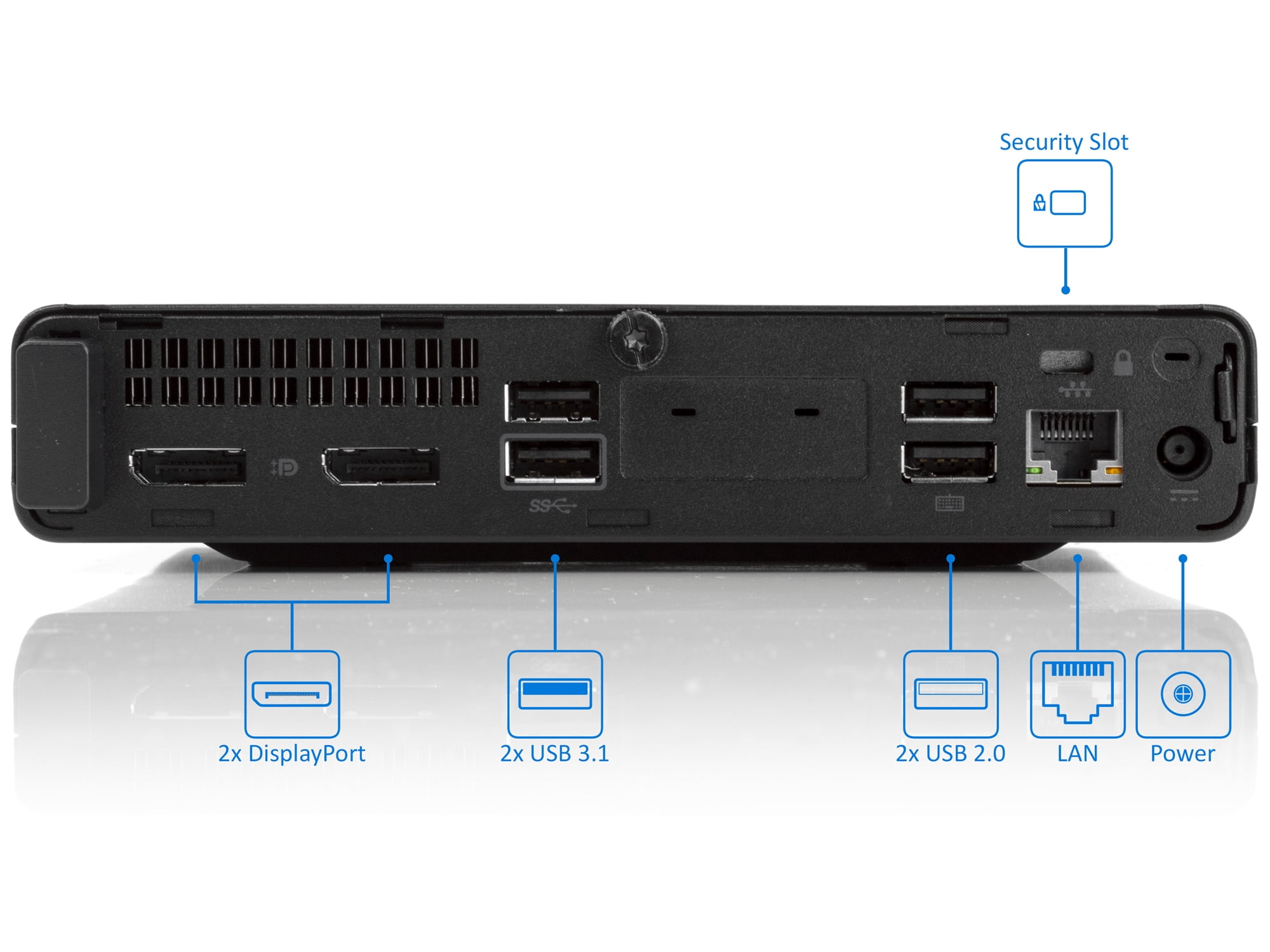 HP ProDesk 400 G4 Mini PC, Intel Core i5-8500T Upto 3.5GHz, 32GB