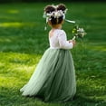 thumbnail image 3 of TYGHBN Girls Lace Back A Line Straight Leg Ballet Short Party Christmas Long Sleeved Dress Baby Girl Fist Birthday Outfit 4t Ballet Dress Dresses for Toddler Girls 12 Year Girls Dress Little Girls, 3 of 4