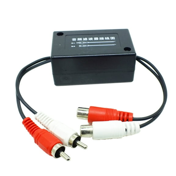 Car 2 RCA Amplifier Ground Loop Isolator Electric Noise Filter Suppressor