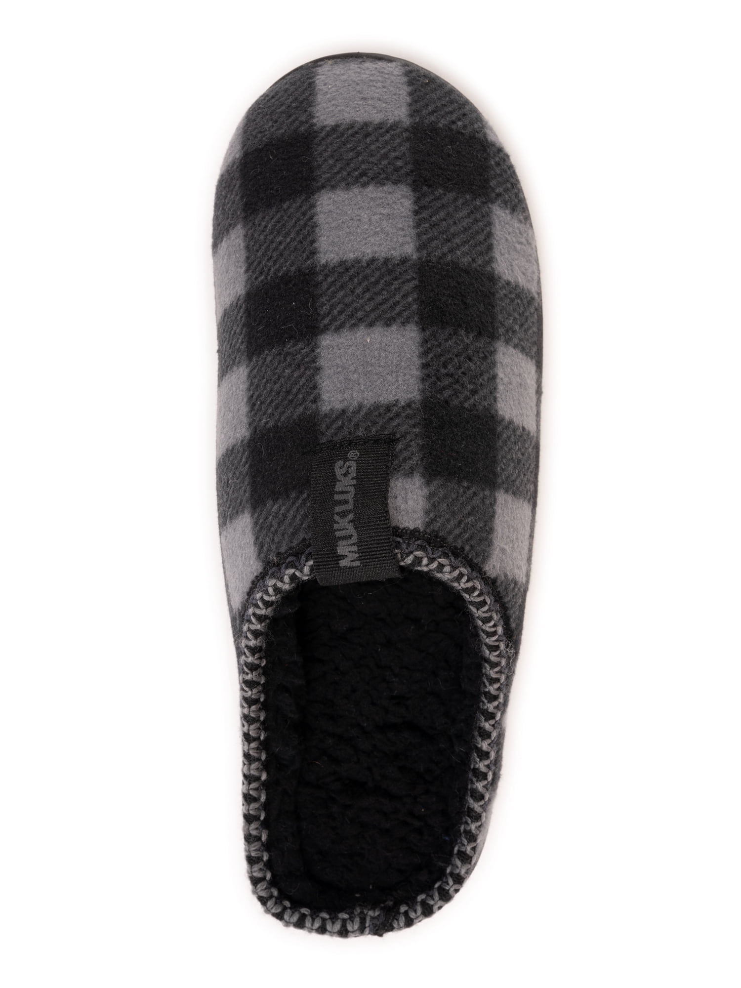 MUK LUKS Men's Plaid Fleece Comfort Clog Slipper