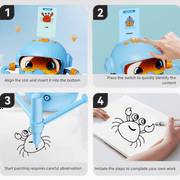 Drawing Robot for Kids, Learning Educational Robot Toys with Voice Interaction, Includes 100 Word Cards, Learning Activities Toy Christmas Birthday Gift for Kids, Pink