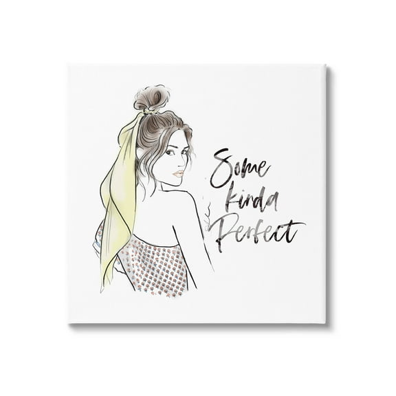 Stupell Industries Some Kinda Perfect Portrait Graphic Art Gallery Wrapped Canvas Print Wall Art, Design by Alison Petrie