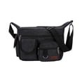 thumbnail image 2 of Mwjwdo Vintage Canvas Multi-compartment Crossbody Bag, Large Capacity Casual Single Shoulder Messenger Purse for Work & Outdoor Black, 2 of 8