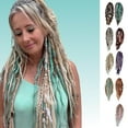 thumbnail image 7 of Leutsin Elastic Dread Ponytail Salty-Soul - Boho Braided Ponytail Extension with Hair Tie,Lightweight Natural Hand-Braided Braids Long Dreadlock Beads Ponytail for Women Men,Casual Styles (Style A), 7 of 7