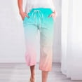 thumbnail image 2 of aidice Capri Pants for Women Casual Cropped Loose Lightweight Elastic Waisted Summer Pants Multicolor, 2 of 5