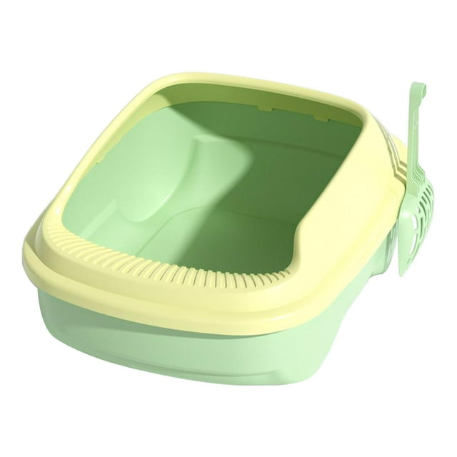 GROWTH TANK Cat Litter Box Anti Splashing Open Toilet Litter Pan Sand Box Container 49.4cmx39.7cmx20.7cm