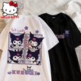 thumbnail image 2 of Sanrio Kawaii Anime Kuromi Cartoon Harajuku Short Sleeve T-Shirt Women Fashion Summer Loose Casual Top Y2k Girl Japan Streetwear, 2 of 25