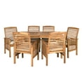 thumbnail image 2 of Acacia Wood Simple Patio 7-Piece Dining Set - Brown, 2 of 4