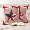 thumbnail image 3 of Classic American Pillow Covers 2 Pack Flag Plaid Wooden Grain Pillowcase Waterproof Outdoor Throw Pillow Cover for Patio Garden Square Cushion 16”x16”, 3 of 9