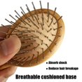 thumbnail image 4 of OPALESQUE 2pcs Wooden Paddle Brush Metal Bristle Hair Brush for Women and Men, Anti-frizz Detangling Hairbrush Comb for Curly Straight Fine Wet Dry Hair, Massage Scalp, Reduce Static, 4 of 9