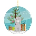 thumbnail image 1 of Merry Christmas Tree Bedlington Terrier Blue Ceramic Ornament, 1 of 1
