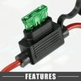 thumbnail image 5 of Unique Bargains 1Set 30A Standard Blade Style Fuse 12 AWG Fuse Holder 12Gauge Fuse Holder Blade Style Inline Fuse Holder, 5 of 6