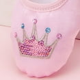 thumbnail image 4 of Pink Childrens Dance Practice Shoes With Sequins Embellishment And Satin Bow For Ballet Yoga Fitness, With Flexible Sole Elastic Band And Insole 5.7 Inches, 4 of 5