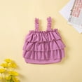 thumbnail image 5 of LUOGENLI Girl Summer Outfits Size 10-12 Summer Kids Toddler Baby Girls Spring Summer Solid Cotton Sleeveless Shorts Jeans Outfits Clothes Little Girl Outfits 3T 4th of July 5-6 Years, 5 of 9