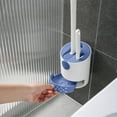 thumbnail image 4 of BVXEEP Toilet Brush and Holder Set, Tpr Toilet Brush Set with Small Bristles , Toilet Wall-Mounted Punch- Wall-Mounted Toilet Brush ,Bottom with Drip Tray, 4 of 9